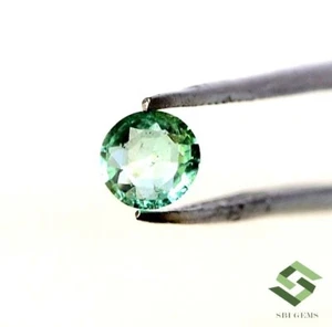 4 mm Certified Natural Emerald Round Cut 0.20 CTS Untreated Loose Gemstone - Picture 1 of 5