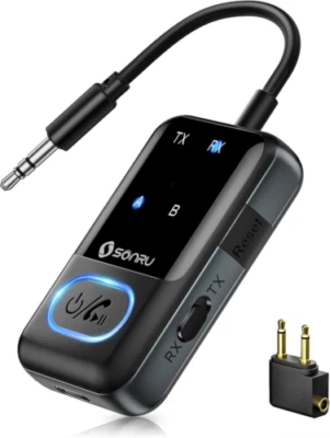 SONRU Transmetteur Récepteur Bluetooth 5.3, Emetteur ‎Noir - Photo 1/4