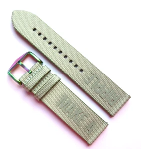 FOSSIL Original Ersatz Armband Textil Uhrband FS5911 strap Grün 22 mm - Picture 1 of 6