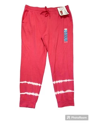Nuevo con etiquetas RBX Jogger Tie Dye a Rayas con Bolsillos (Coral Naranja) Talla XL Entrepierna 28 Foto 1 de 4