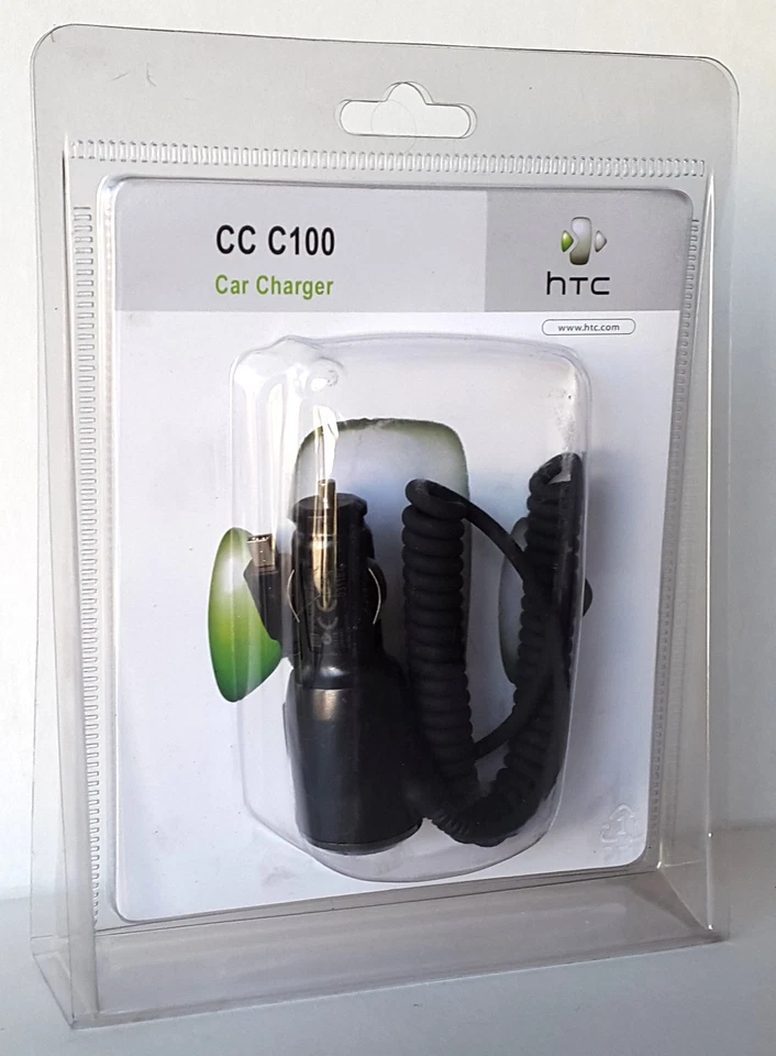 -Caricabatteria veicolare, caricabatterie per auto HTC mod. CC C100 - ORIGINALE - Immagine 1 di 1