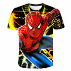 Kids Boy Spiderman 3D Printed Short Sleeve T-Shirt Summer Casual Tee Pullover