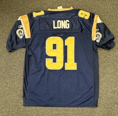 Camiseta deportiva 2011-2015 Chris Long St. Louis Rams auténtica Onfield Reebok #91 talla 52 Foto 1 de 4