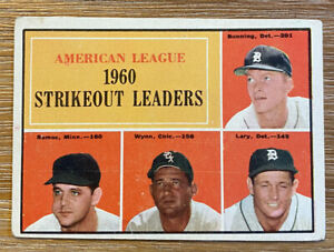1961 Topps 1960 AL Strikeout Leaders 50