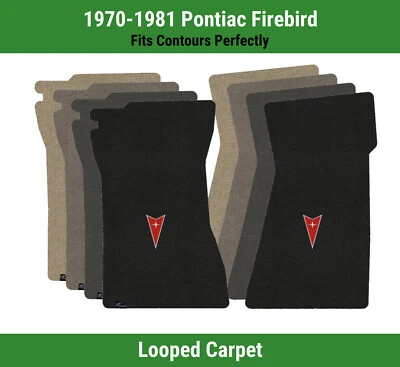 Alfombrillas delanteras Lloyd Classic Loop para Pontiac Firebird '70-81 con emblema Pontiac Foto 1 de 4