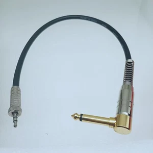 3,5 mm 1/8"" Schraubverschluss auf 6,35 mm 1/4"" Mono RA Gitarrenkabel für Sennheiser Wireless - Bild 1 von 3