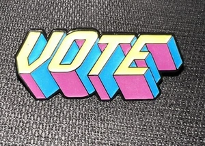 VOTE PIN ELECTION HEAD COUNT TOUR GLOW IN DARK MUSIC CONCERT - Picture 1 of 3
