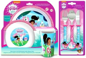 Breakfast Set Nella The Princess Knight 6 Piece Dinner Tumbler Bowl Plate Safe - Picture 1 of 7