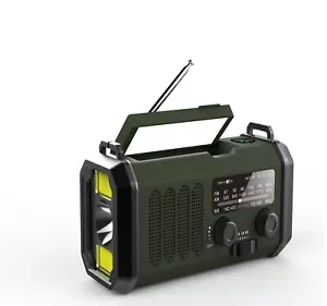 Emergency NOAA AM/FM Weather Radio USB Charge LED Dynamo Flashlight Solar Crank - Foto 1 di 17