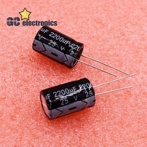 10PCS Electrolytic Capacitors 25V 2200uF Volume 13x21mm 2200uF 25V - Picture 1 of 5