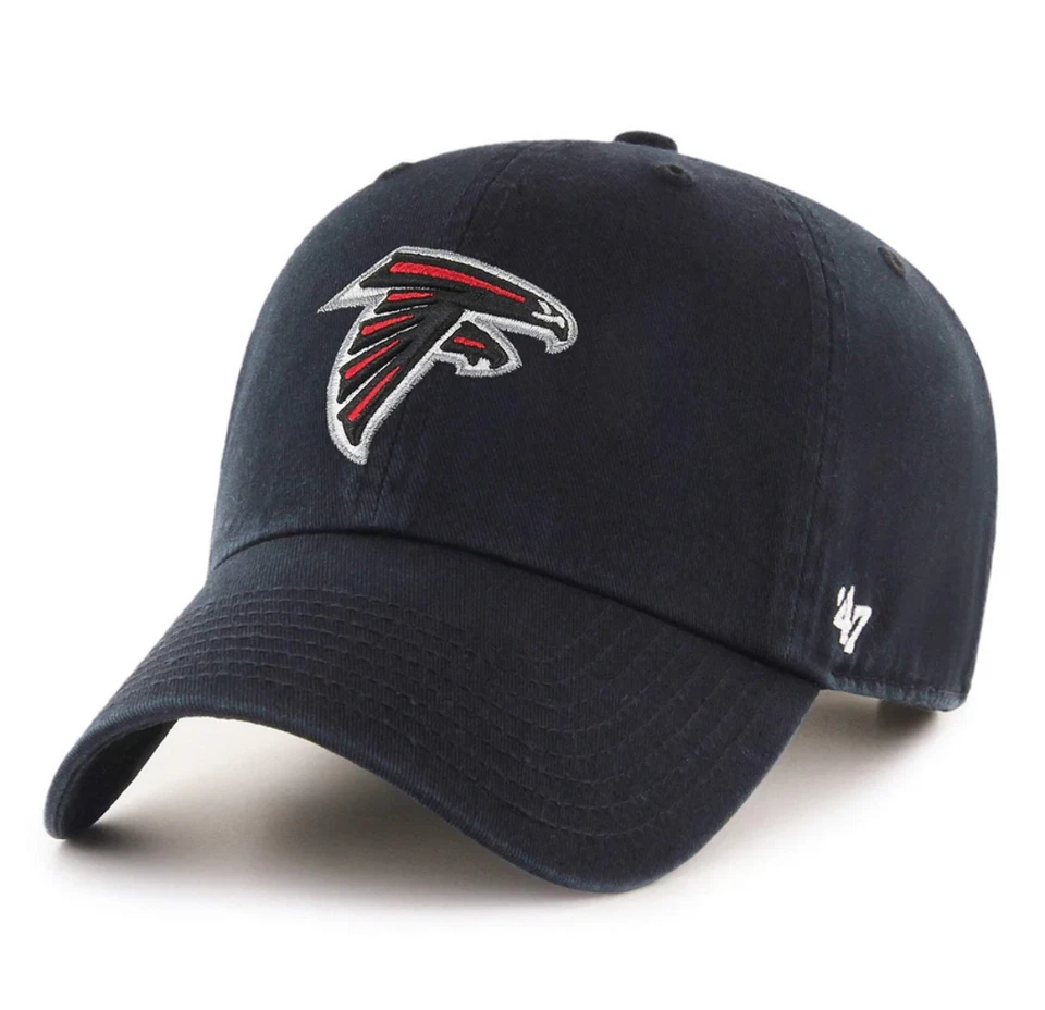 Atlanta Falcons 47 BRAND NFL Black Clean up Adjustable Hat