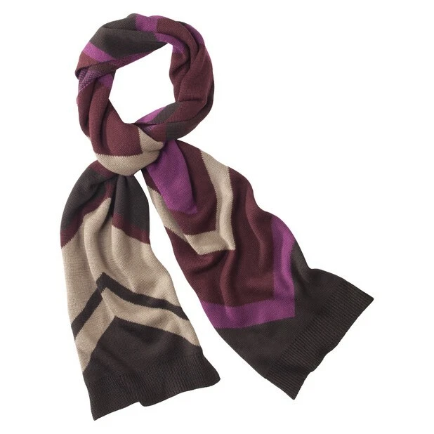 Bufanda tejida Missoni for Target para hombre púrpura Chevron 84x12 lana/acrílico nueva con etiquetas Foto 1 de 1