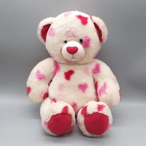 Peluche Build A Bear Corazones Blanco Rojo y Rosa 15" Corazón San Valentín Nariz - Imagen 1 de 8