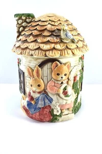 RARE VINTAGE TAKAHASHI JAPAN CERAMIC STORYBOOK COOKIE JAR 1970 - Picture 1 of 12