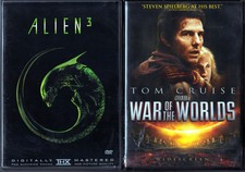 Alien 3 (DVD, 1999, 20th Anniversary Edition) & War of the Worlds (DVD, 2005,WS)