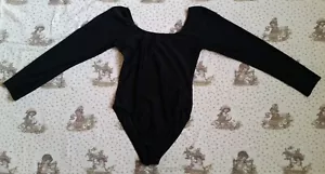 Gymnastikanzug Turnanzug Trikot Body Lycra schwarz Gr. 40 80% Nylon 20%Elasthan - Bild 1 von 6
