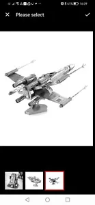 Star Wars X Wing Metal Modelo 3D Modelo Corte Láser Kit - Imagen 1 de 1