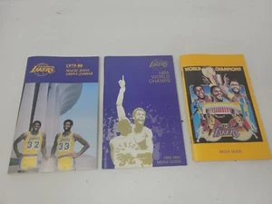 3x MAGIC JOHNSON RC 1979-80, 1980, 1982 NBA LOS ANGELES LAKERS MEDIA PRESS GUIDE - Picture 1 of 6