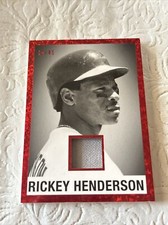 RICKEY HENDERSON 2022 Leaf In The Game Used 1960 Memorabilia 14/45 JERSEY #!!