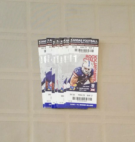 2016 KANSAS JAYHAWKS FOOTBALL TICKET STUBS Cover