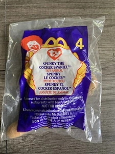 Beanie Babies McDonalds Spunky The Cocker Spaniel 1999 Sealed Bag 1993 Tag - Picture 1 of 2
