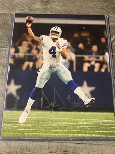 DAK PRESCOTT AUTO SIGNED DALLAS COWBOYS 8"X10" PHOTO Dual COAs - Picture 1 of 3