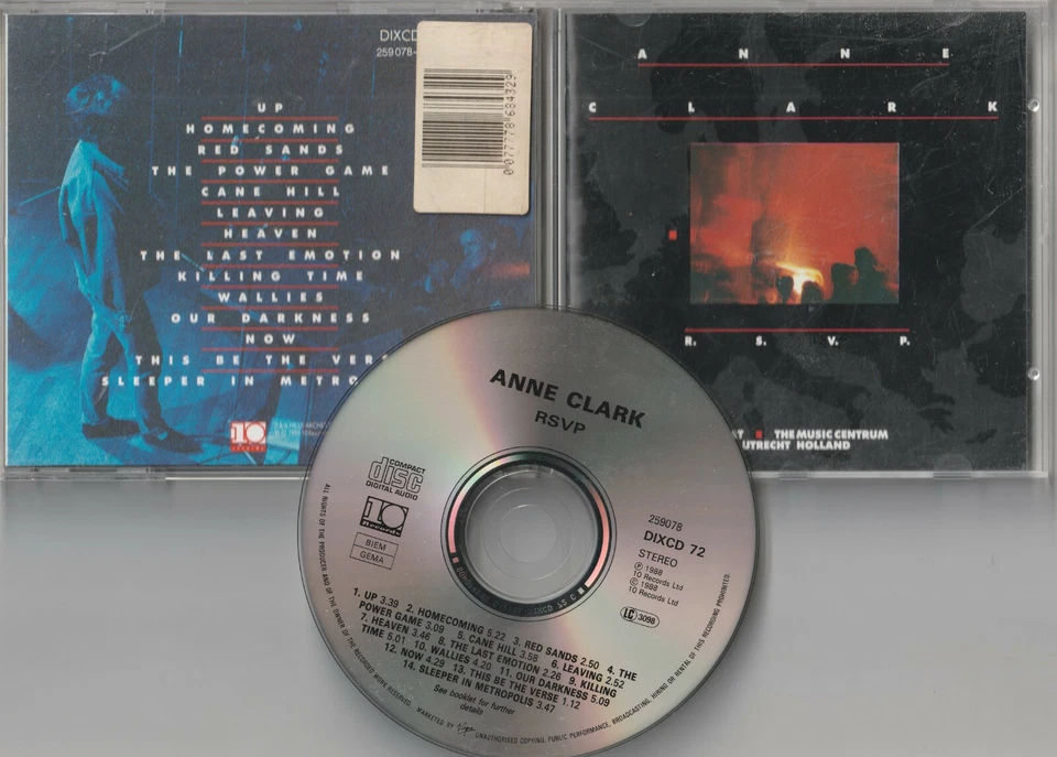 Anne Clark – R.S.V.P.   (CD 1988)    Synth-Pop         internationaler Versand  - Bild 1 von 1