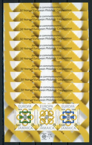 Jamaica Set of 10 Blocks 2005 The 50th Anniv of the Philatelic Cooperation #8944 Cover