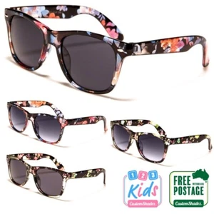 Kids / Children's Sunglasses 4-12 Years Girls / Boys Floral Printed Frame UV400 - Imagen 1 de 5
