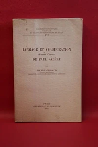 Langage et versification d'après l'oeuvre de Paul Valéry - Pierre Guiraud 1953 - Picture 1 of 2