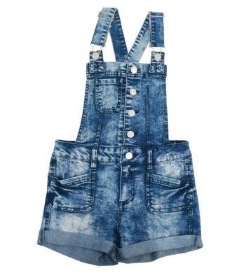 Mono corto de mezclilla con enjuague azul Canyon River niñas grandes 8 Foto 1 de 2