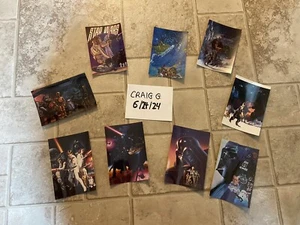 (9) Star Wars Collectible Art Illustration(s) Postcards 1993 1994 Lot - Picture 1 of 2