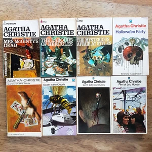 8 Agatha Christie HERCULE POIROT Paperback Book Bundle Murder Mystery Crime Lot - Picture 1 of 20