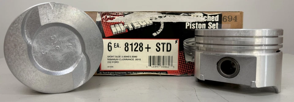 Juego de 6 pistones Hi-Tech 8128+STD Ford V6-232 Foto 1 de 1
