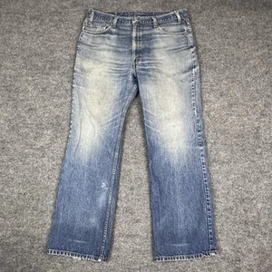 VTG Levis 517 Mens Jeans 40x32 Boot Cut Red Tab Flare 90s Distressed Denim Faded - Picture 1 of 24