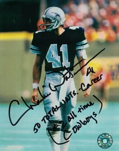 Dallas Cowboys - Charlie Waters - 8 1/2 x 11 Hochglanz signiert Foto Nachdruck - Bild 1 von 1