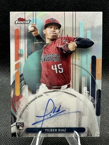 2025 Topps Finest #FA-YD YILBER DIAZ RC Auto Refractor Arizona Diamondbacks - Picture 1 of 2