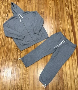 Polo Ralph Lauren Fleece Full-Zip Fleece Sweatsuit Set Gray Men’s 2XL XXL Tall - Picture 1 of 3