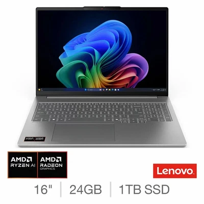 Lenovo IdeaPad Pro 5, Copilot+ PC  AMD AI 5, 24GB RAM 1TB SSD 83JN0023UK 16 Inch - Image 1 of 4