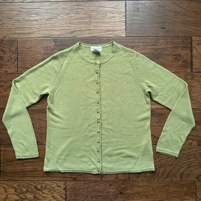 White Stag Women/Misses' Size M (8-10) Y2K Green Cardigan 100% Acrylic Sweater - Image 1 of 4