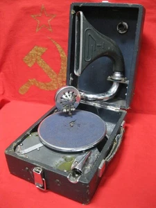 Grammofono SP-1 SEVERNY PRESS impianto Leningrado anni 40 miniatura Unione Sovietica URSS - Foto 1 di 24