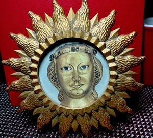 Vintage Terragraphics Picture/Photo Frame Baroque Gold Sun for 3 1/2" Image 1992 - Picture 1 of 5