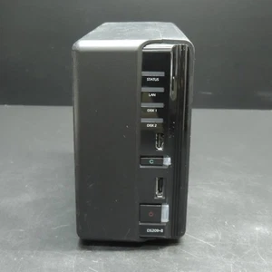 Synology DS209+II 2-bay NAS Case 512MB 1.06GHz 2X Bay 3X USB 2.0 Black Junk - Afbeelding 1 van 7