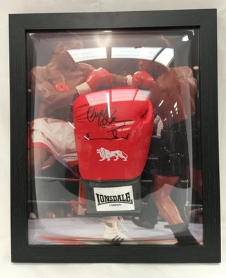 Nigel Benn & Chris Eubank Signed Framed Lonsdale Boxing Glove with COA 2018 - Image 1 of 4