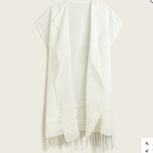 New J Crew Womens Lightweight Beach Poncho Eyelet Medium Large M/L BA073 - Picture 1 of 5