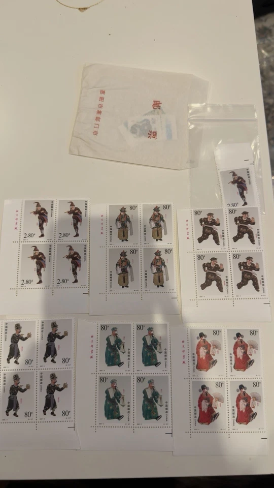 China PRC 3085-3090, MNH. Reglas de payaso en la Ópera de Pekín, 2001. Bloque 4 Foto 1 de 1