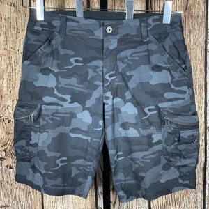KUHL Ambush Men's Size 34 Black Gray Camo Hiking Utility Cargo Shorts - Picture 1 of 15