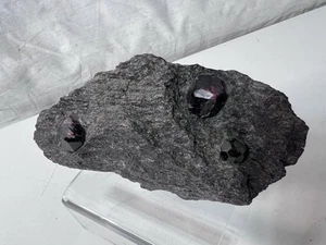 Gemmy Red Almandine Granate in Matrix Kristall Probe Heilstein 424g - Bild 1 von 13