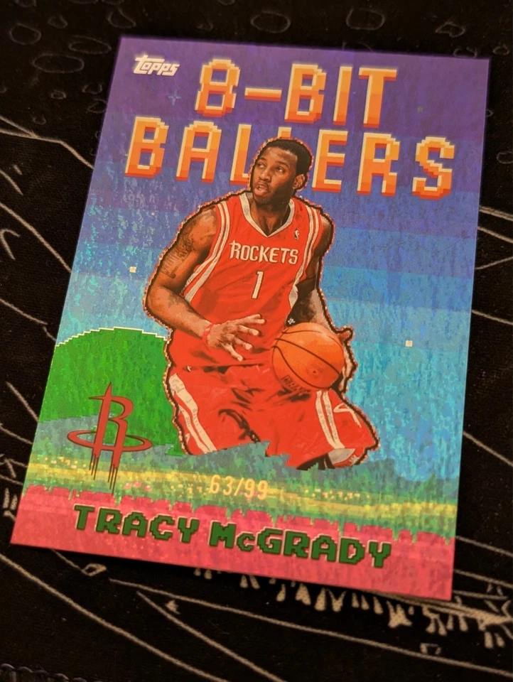 2025 Topps Tracy McGrady 8B-27 8-bit Ballers Holo Foil /99 - Image 1 of 2
