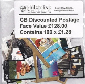 GB (FV 128 £) 100 x 1,28 £ postfrisch 100 % gültige Royal Mail Briefmarken (FV 128 £) - Bild 1 von 1